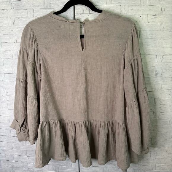 Mod Ref oversize peasant top balloon sleeves Gazzy  bohemian hippie festival - Picture 2 of 10